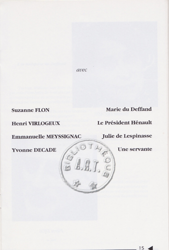 Les programmes de Théatre de l\